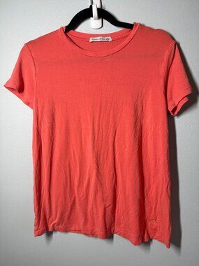 Amanda Blue Womens Coral T-Shirt Small Short Sleeve Stretch Casual